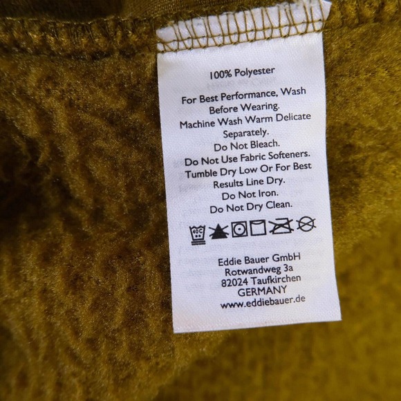 Eddie Bauer Womens Jacket Pullover M Pink Deep Pile Color Block Fleece Full Zip - Picture 7 of 13